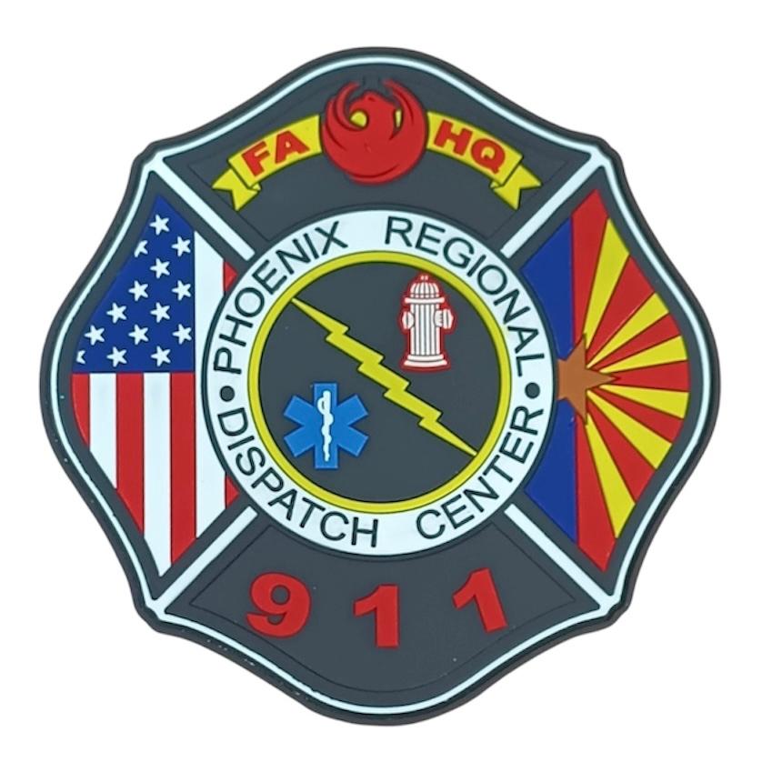 Parche de PVC - Centro de despacho regional del Departamento de Bomberos de Phoenix (PFDRDC)